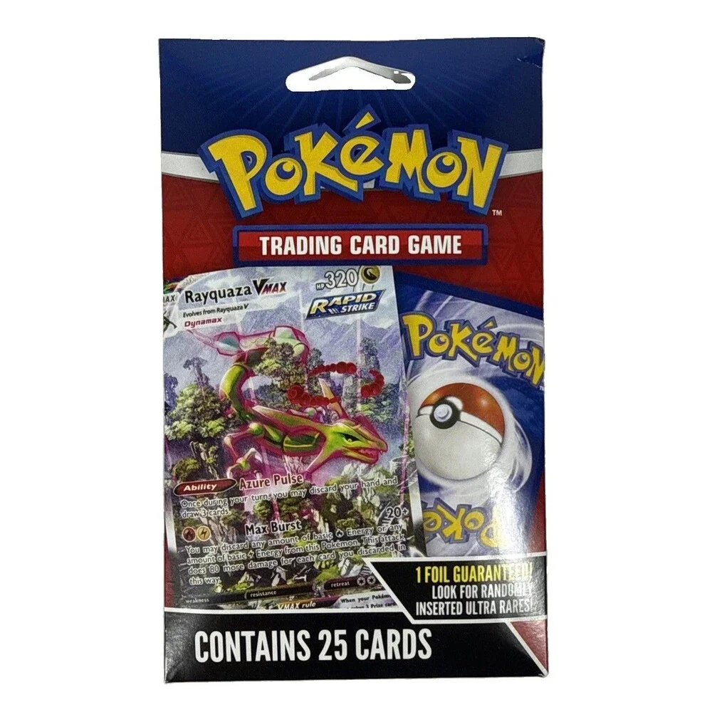 Pokémon Trading Card Game 25 Card Lot Rayquaza VMAX Foil 1 Foil Guaranteed